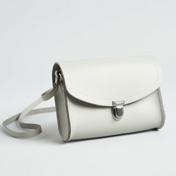 The Cambridge Satchel Company Handbags - Cambridge Satchel pushlock white leather crossbody